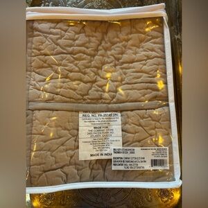 THE COMPANY STORE standard sham quilted mushroom